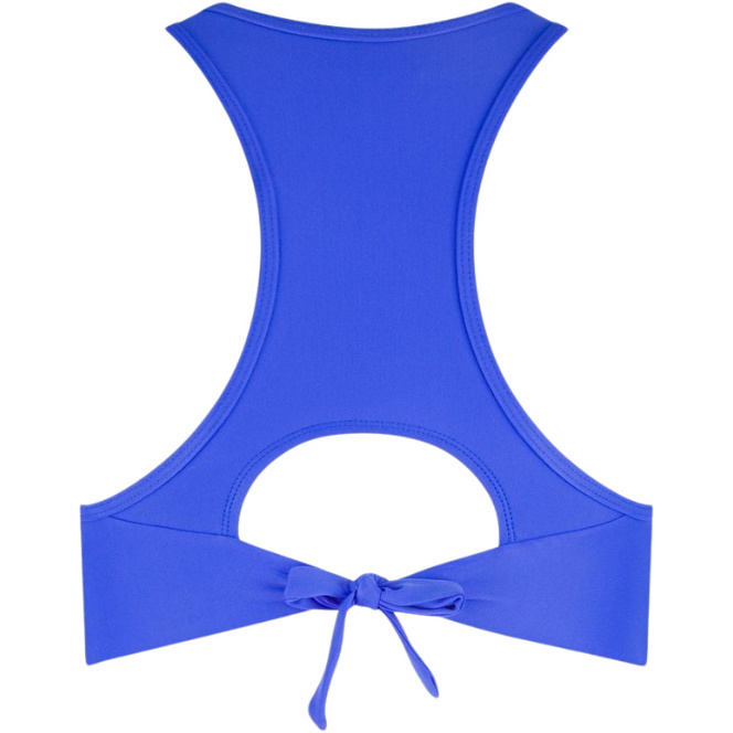 2026 Wallien Womens Bikini Top Racerfront Tie 102035002 - Cobalt Blue